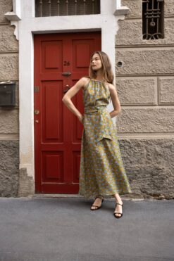 Abito Bucolia in seta - Ocra